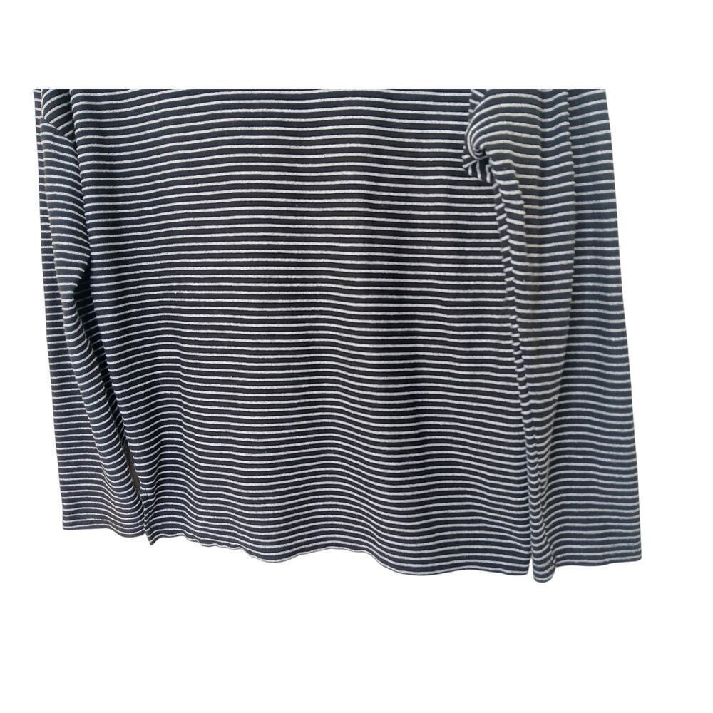 Marine Layer Womens Small Black White Stripe Long Sleeve Shirt Top Made in USA - Picture 7 of 11